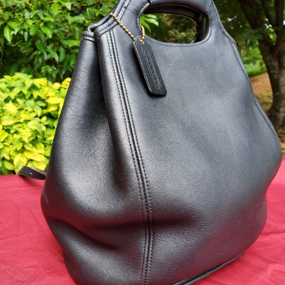 Vintage Coach Drawstring bucket leather Backpack - Picture 2 of 10